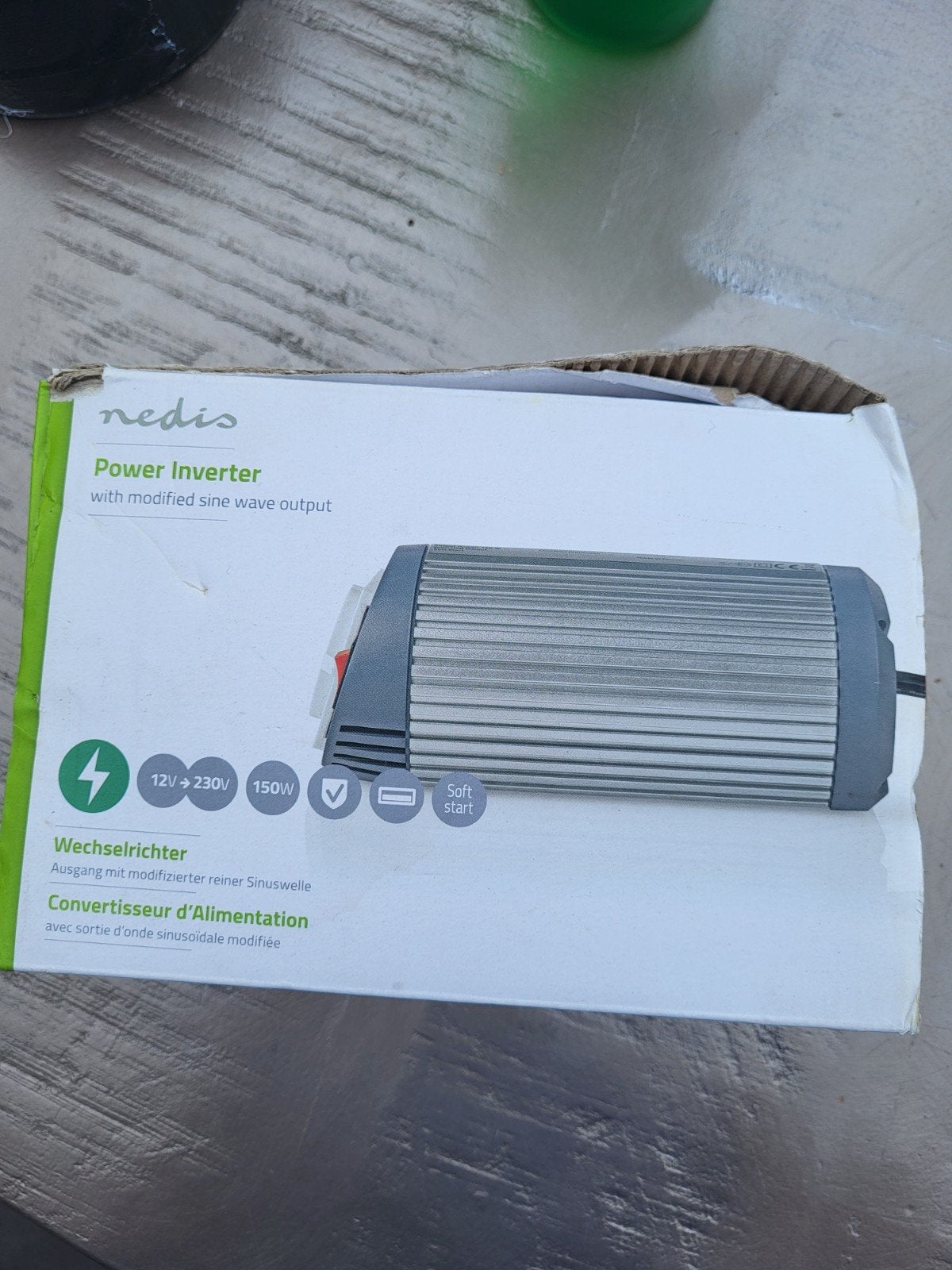 Nedis omvormer van 12v naar 230v nieuw, Ophalen of Verzenden, Nieuw