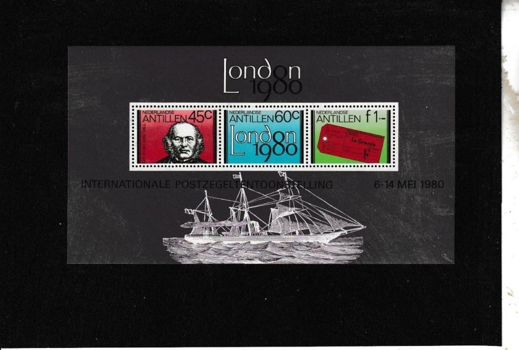 NEDERLANDSE ANTILLEN / LONDON 1980 SIR ROWLAND HILL, Postzegels en Munten, Ophalen of Verzenden, Postfris
