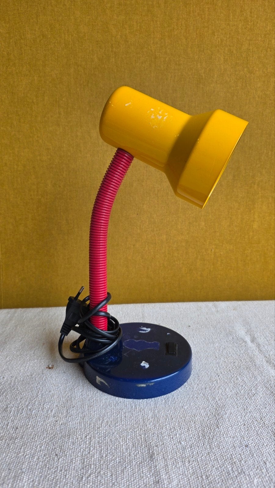 Vintage Massive bureaulamp - primaire kleuren, Overige merken, Gebruikt, Meerkleurig, Onbekend