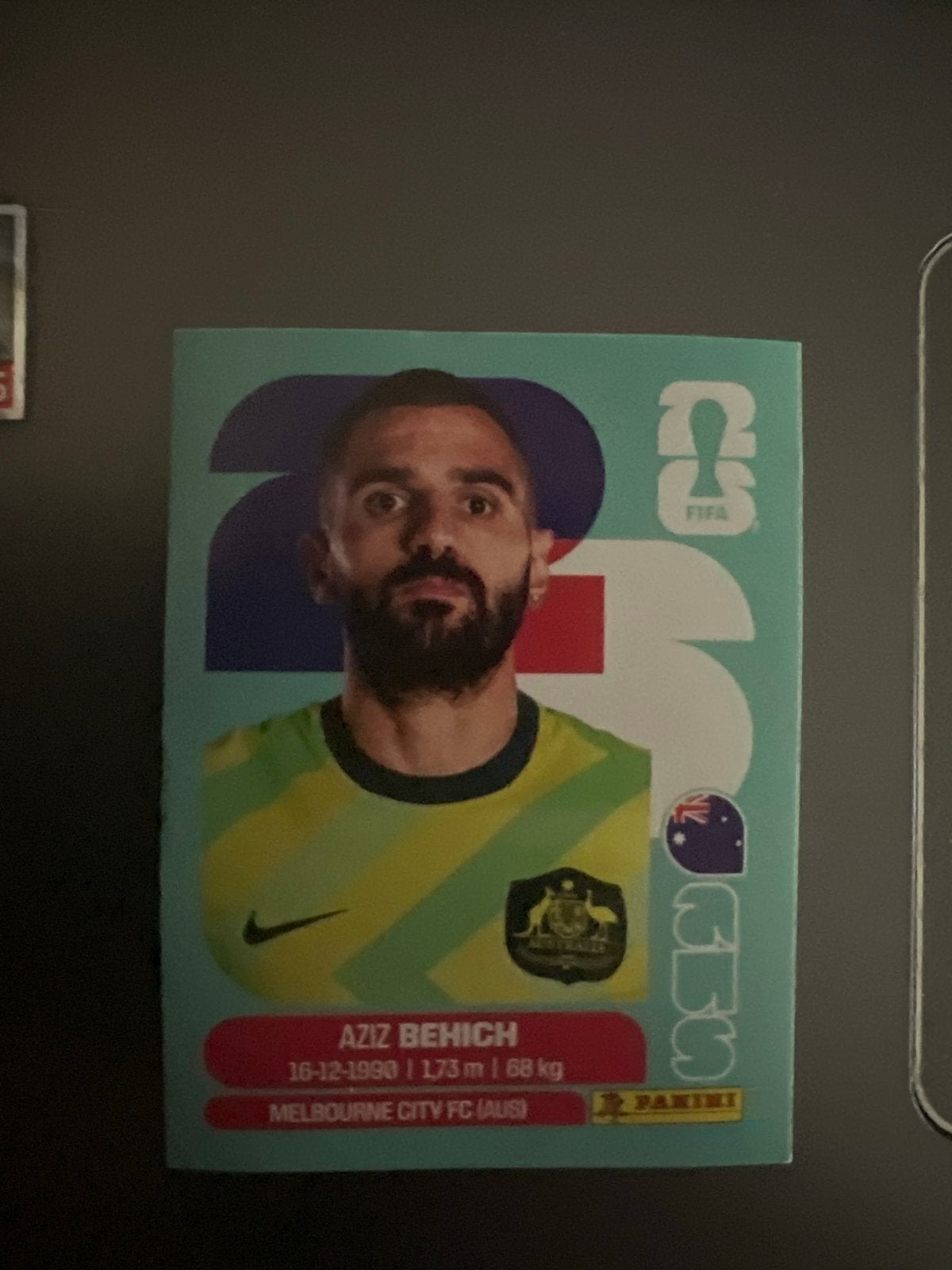 Panini FIFA WK 2026 Sticker Aziz Behich Australië, Verzenden, Zo goed als nieuw, Buitenlandse clubs, Poster, Plaatje of Sticker