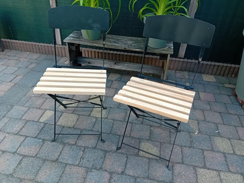 Bistro stoeltjes, Tuin en Terras, Ophalen, Overige materialen, 2 zitplaatsen