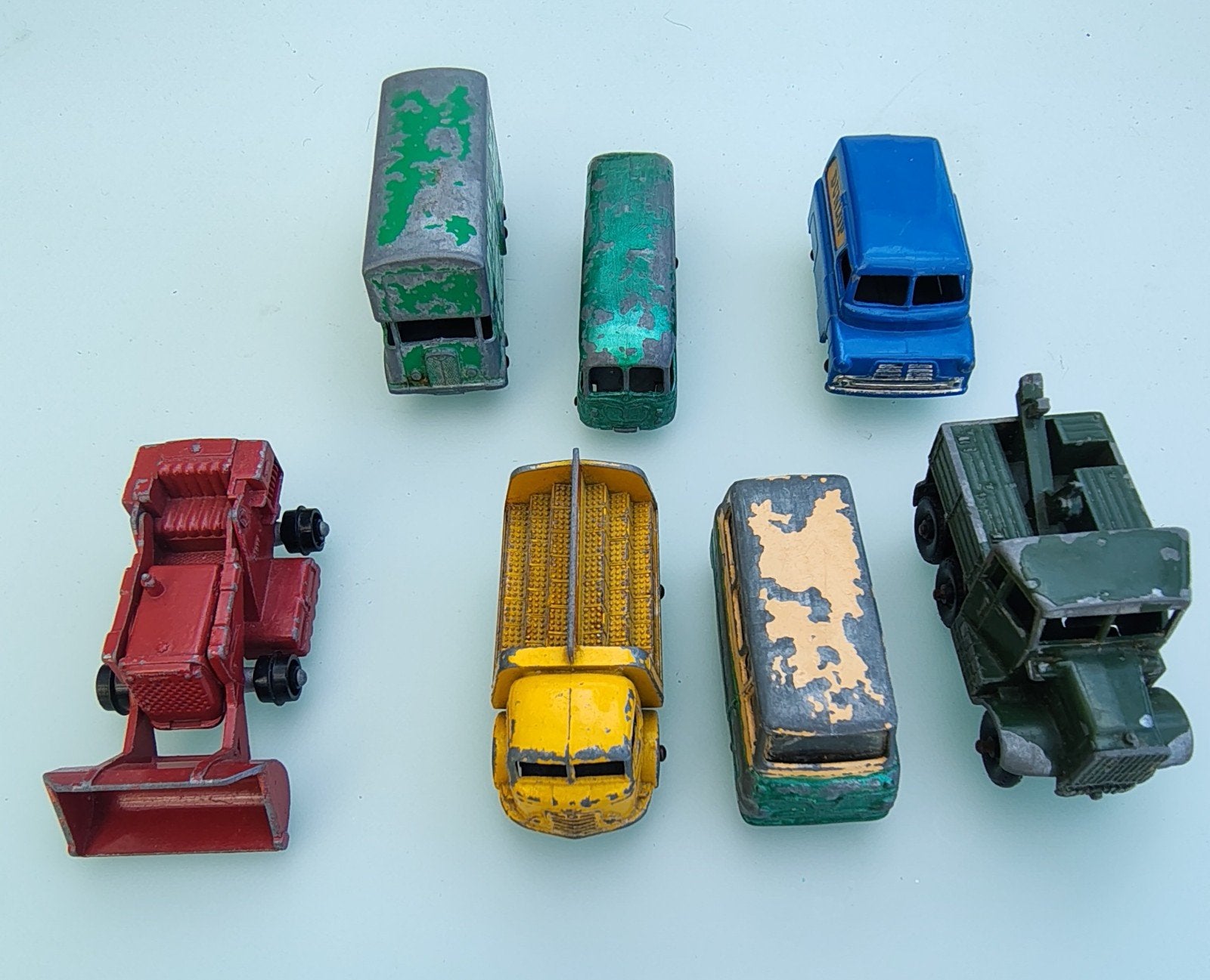 Vintage Lesney speelgoedauto's nrs 21,25,37,46,58,64,70, Hobby en Vrije tijd, Modelauto's | 1:87, Ophalen of Verzenden, Gebruikt