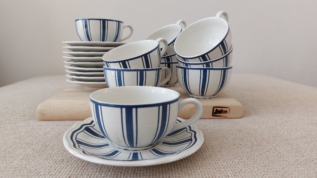 Vintage Ikea Arv Idyll Kop en Schotel - 10 stuks, Ophalen, Gebruikt, Vintage, IKEA