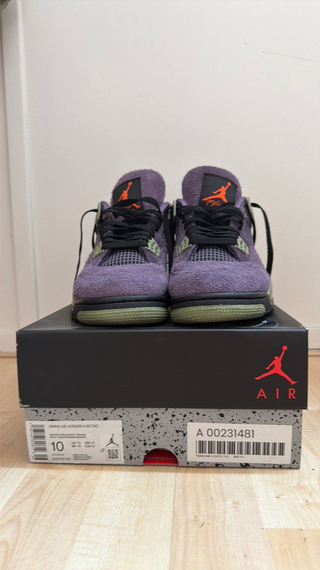 Jordan 4 canyon purple 42, Kleding | Heren, Schoenen, Ophalen of Verzenden, Zo goed als nieuw, Overige kleuren