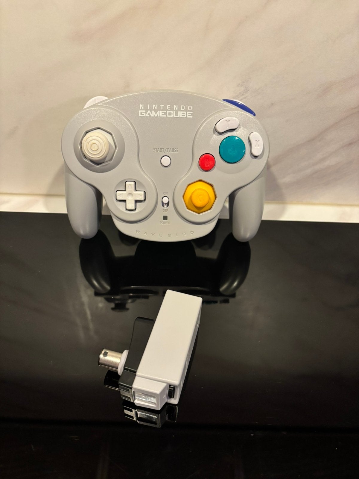 Nintendo Gamecube Wavebird controller + ontvanger, Avontuur en Actie, 1 speler, Ophalen of Verzenden, Zo goed als nieuw
