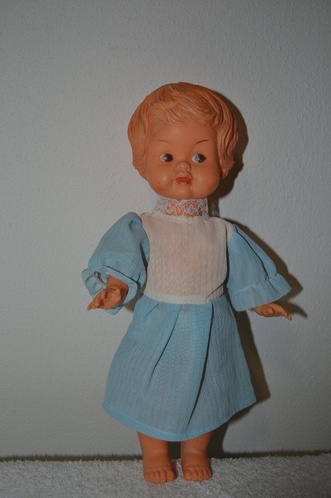 OPRUIMING: Mooi Ooievaars popje uit de jaren 1970  NR 7306, Ophalen of Verzenden, Zo goed als nieuw, Pop