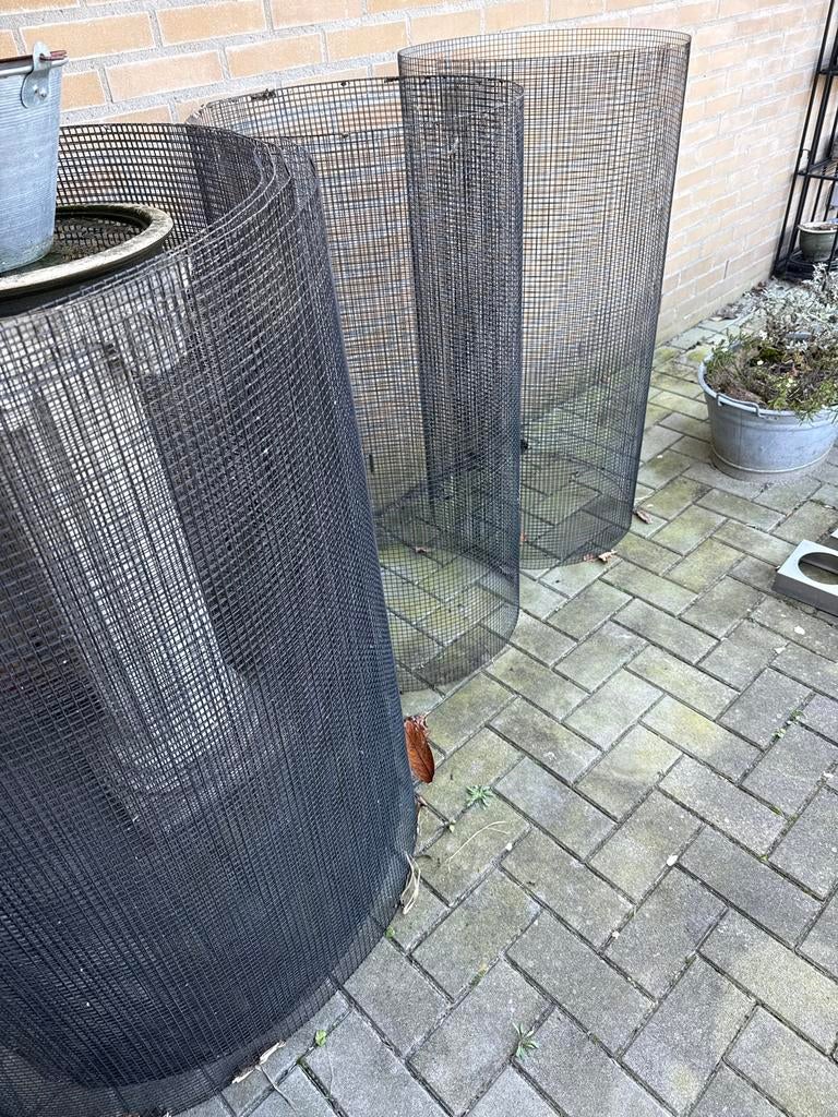 Volièregaas RVS 10x10 mm zwart gecoat, Ophalen, Gebruikt, Metaal, Vogelkooi
