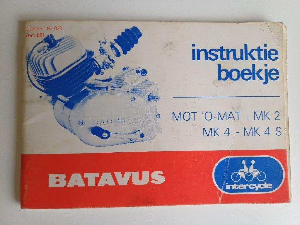 Batavus Mot 'O-Mat Instructieboekje gebruikt, Ophalen of Verzenden, Gebruikt