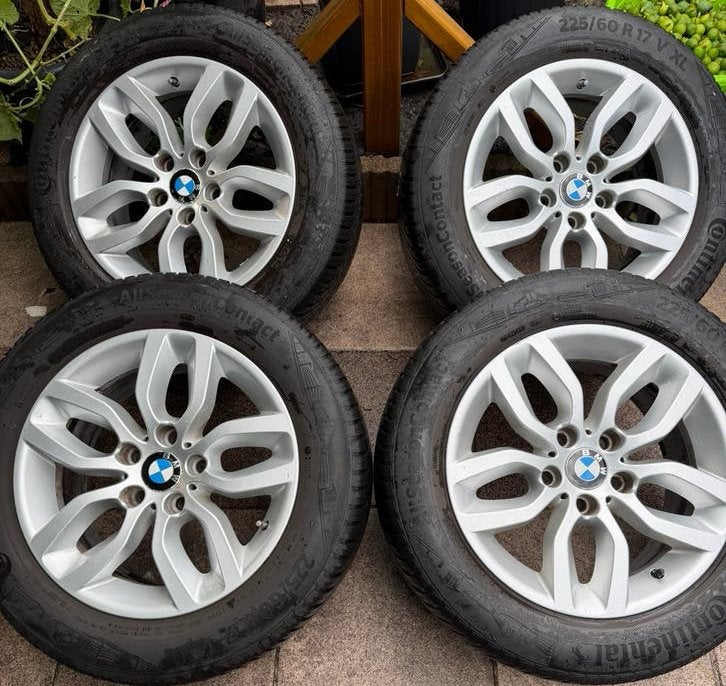 BMW 17 inch origineel velgen met Continental AllSeason, Ophalen, Gebruikt, Banden en Velgen, 17 inch