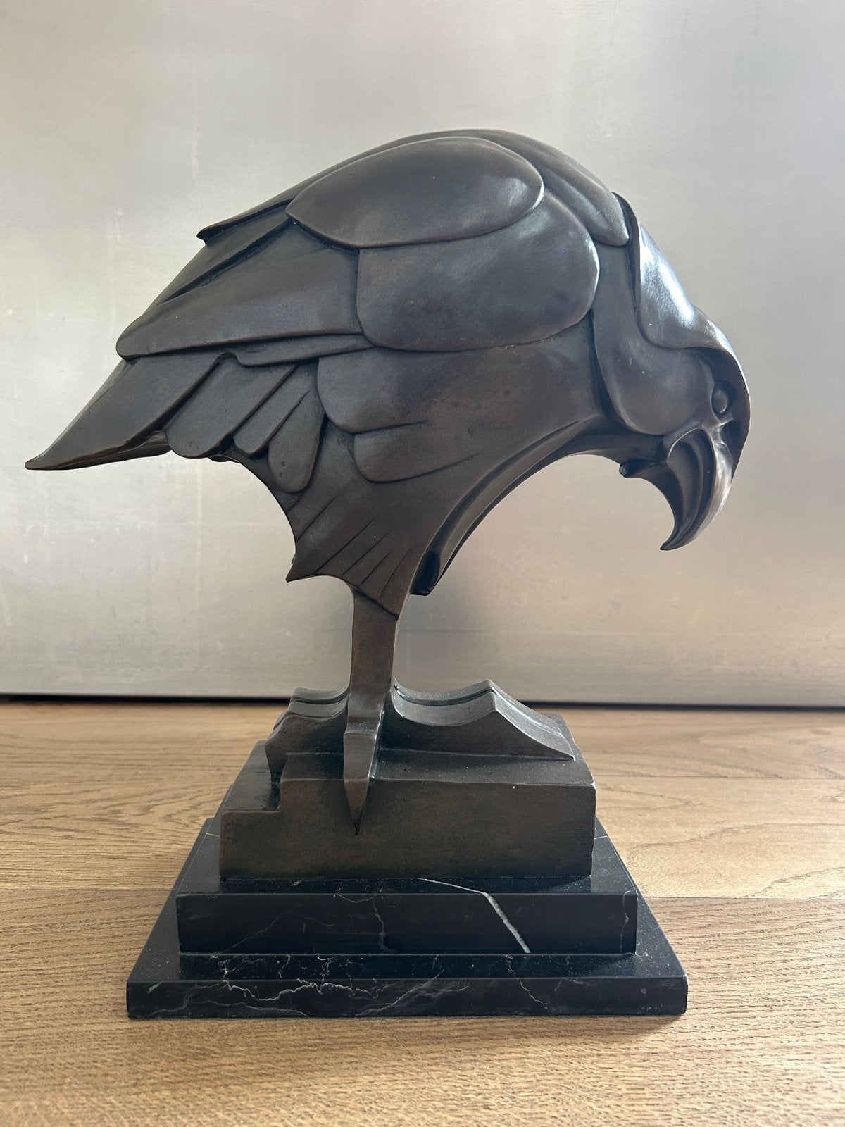 Art Deco bronzen arend sculptuur, gesigneerd Altorf., Ophalen, Art deco, Brons, Beeld