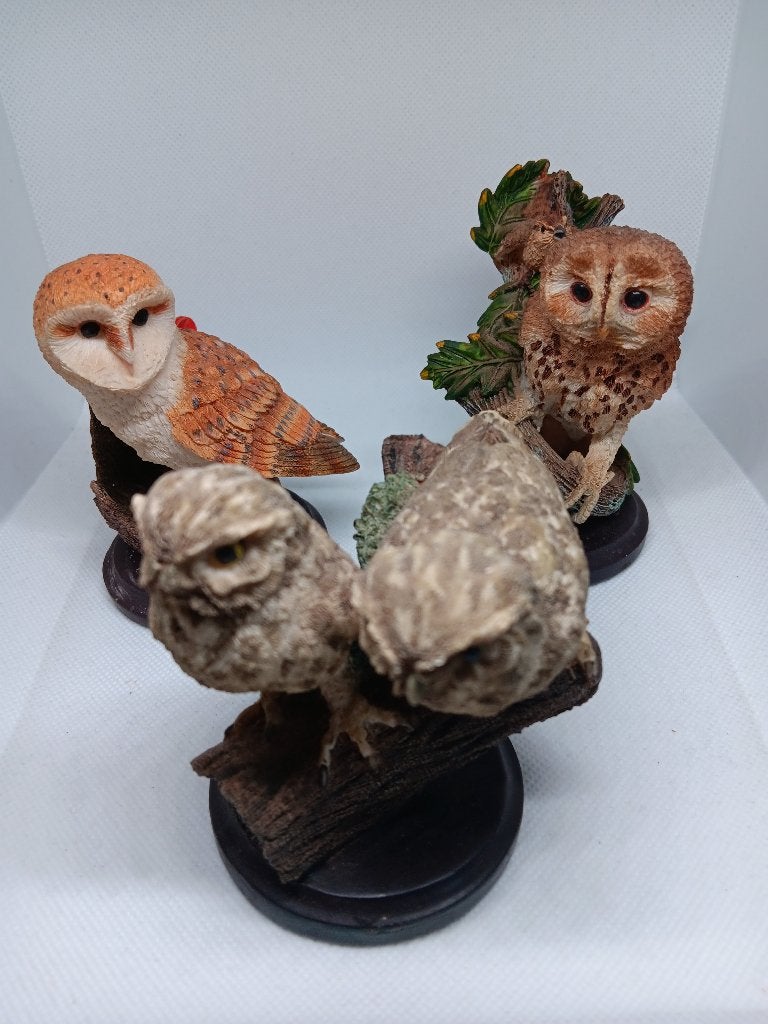 3 Vintage Uilenbeeldjes - The Country Bird Collection, Verzamelen, Ophalen of Verzenden, Zo goed als nieuw, Dier