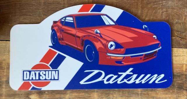 DATSUN   Rallyschild retro style 32x16 cm, Ophalen of Verzenden, Zo goed als nieuw, Auto's