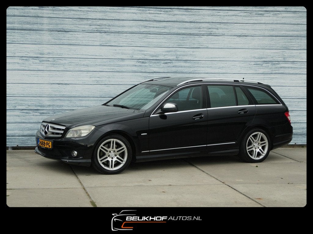 Mercedes-Benz C-klasse Estate 350 Elegance 272Pk Leer Pano, Auto's, Automaat, Achterwielaandrijving, Zwart, Zwart