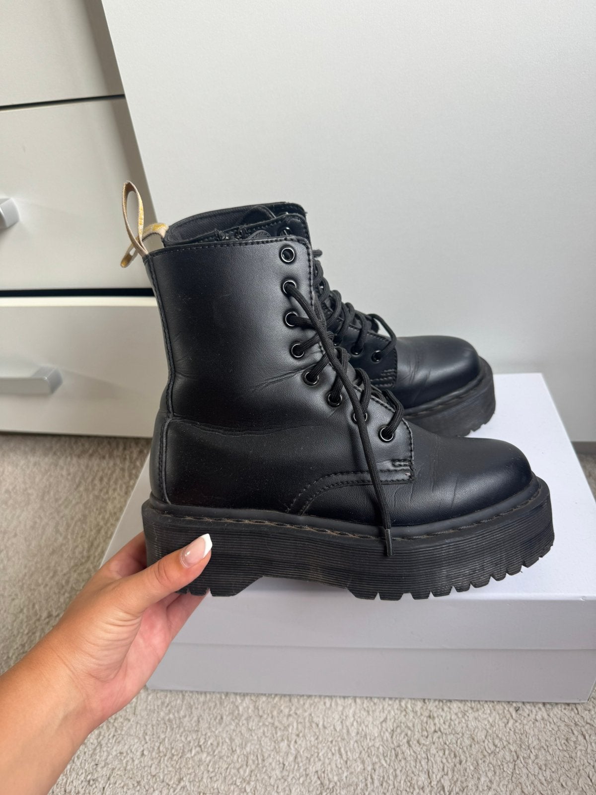 Origineel Dr Martens platform zwart - maat 37, Ophalen of Verzenden, Gedragen, Zwart