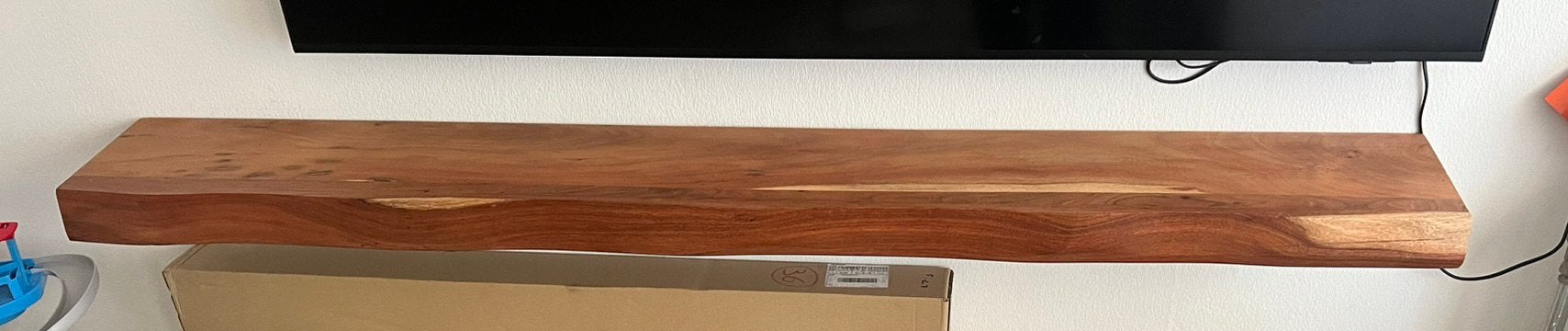 Acacia houten tv-plank/ wandplank, Huis en Inrichting, Woonaccessoires | Wandplanken en Boekenplanken, Zo goed als nieuw, Ophalen