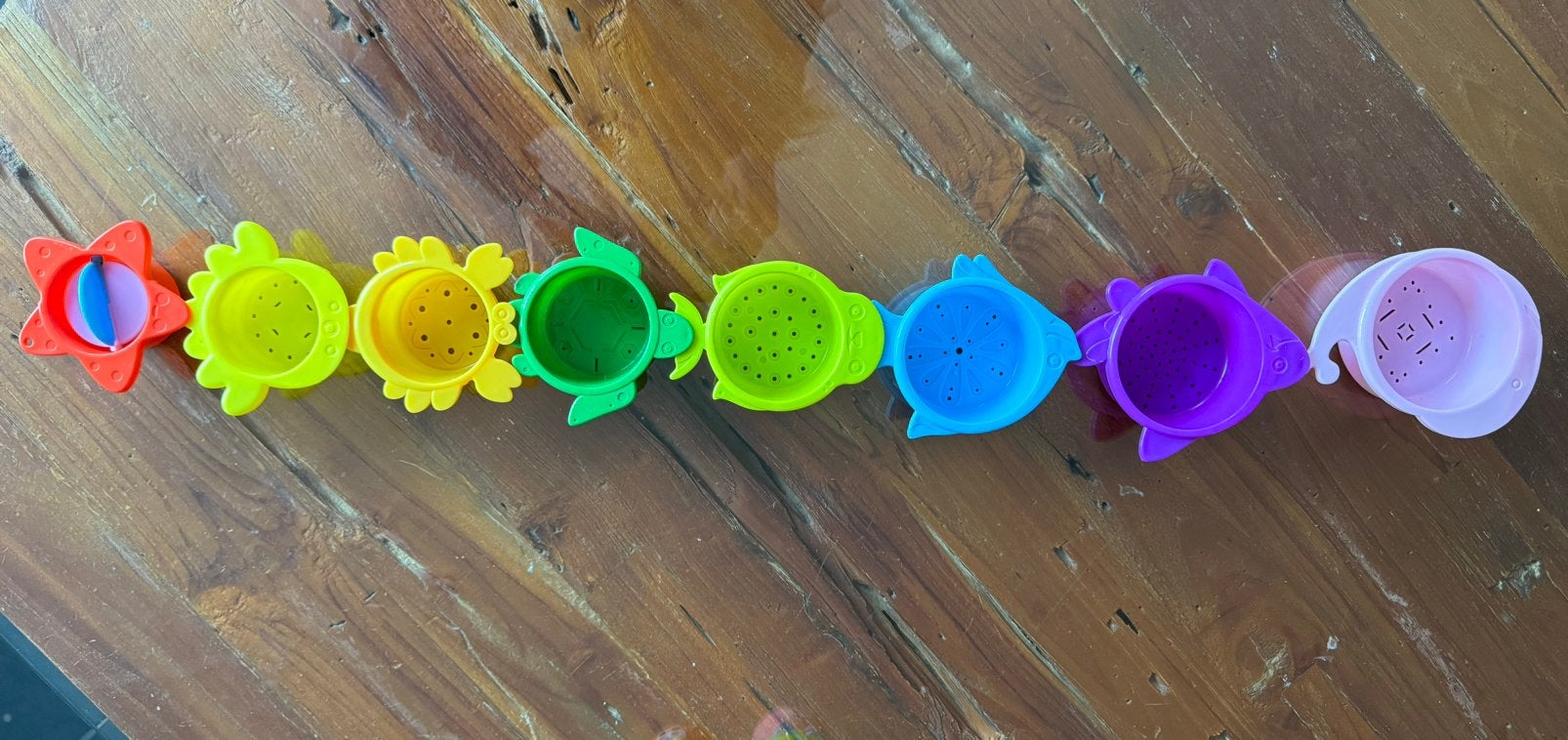 Badspeelgoed zeedieren regenboog, Ophalen of Verzenden, Zo goed als nieuw, Dierenspeelgoed