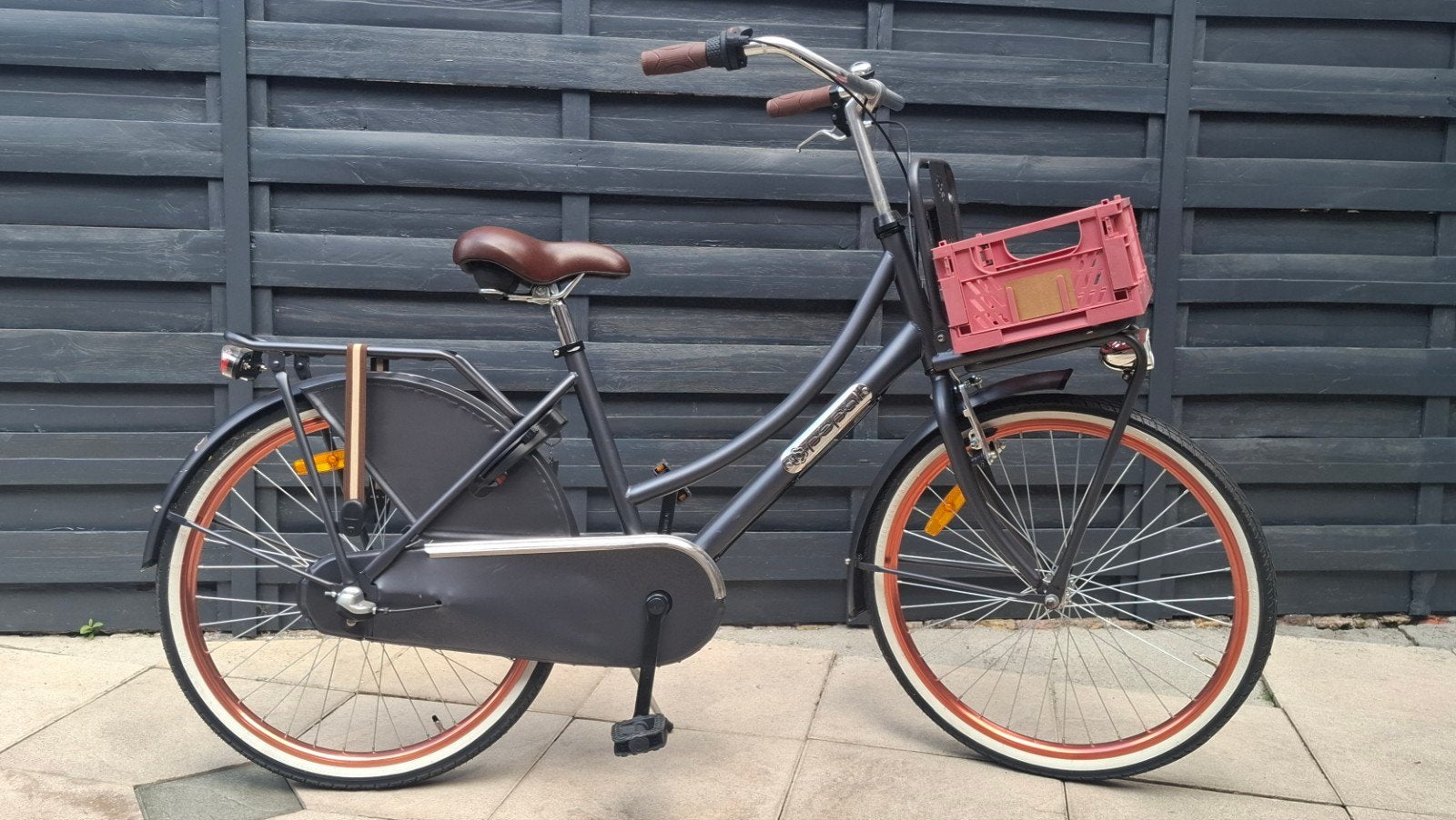 Popal Daily Dutch Basic+ 24 inch Meisjesfiets petrol blue, Ophalen, 24 inch, Velgrem, Versnellingen
