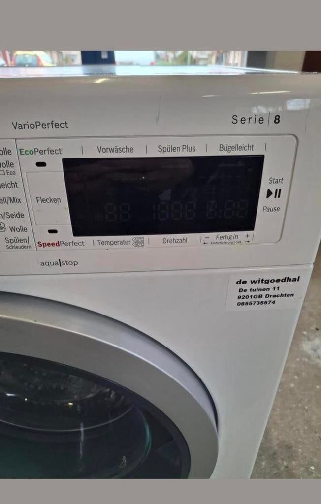 Bosch Serie 8 VarioPerfect Wasmachine, Bosch, Robert Bosch GmbH, Postfach 10 60 50, 70049 Stuttgart, Duitsland, 8 tot 10 kg, Ophalen of Verzenden