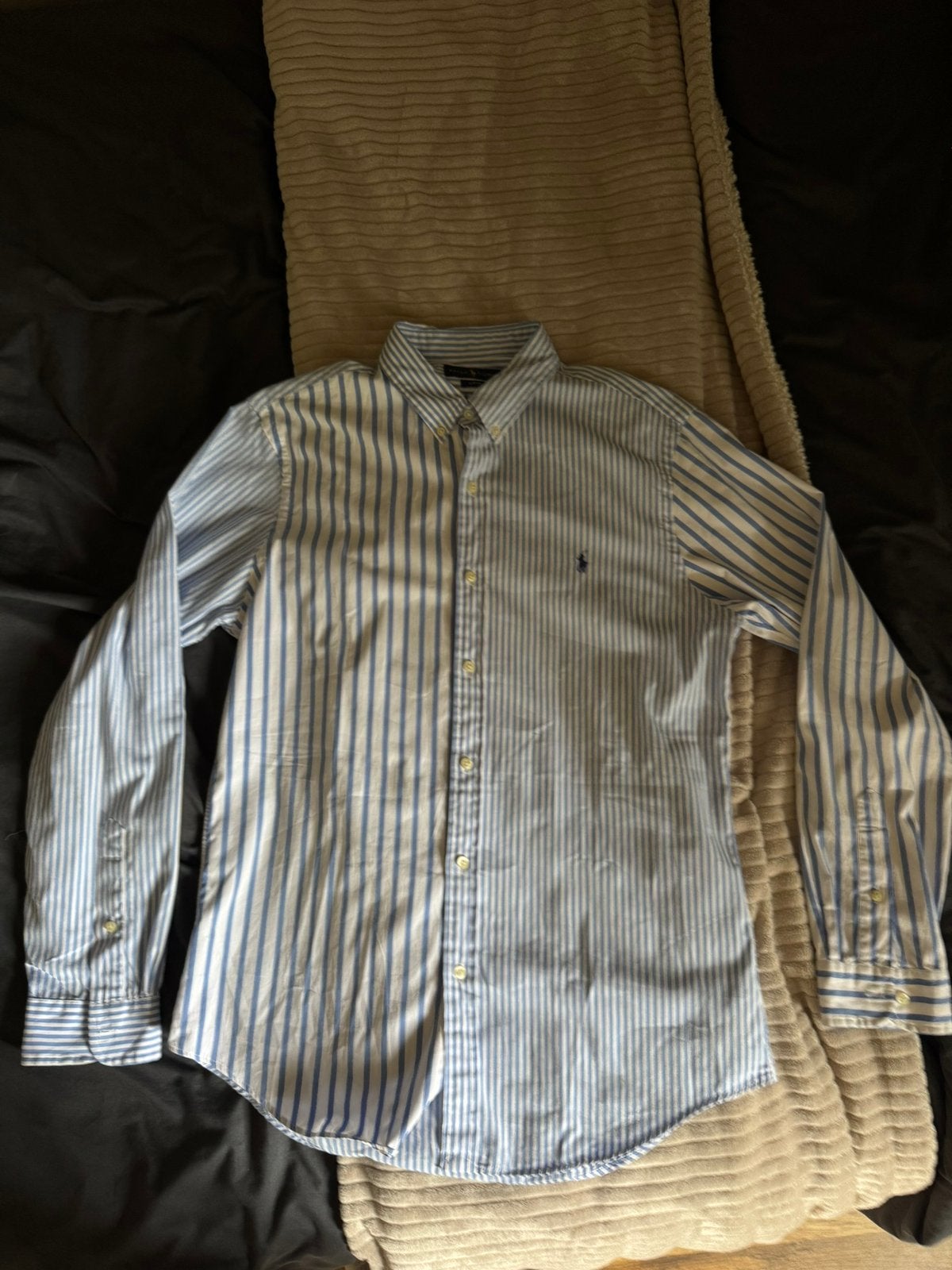 Ralph lauren overhemd maat L, Kleding | Heren, Ophalen of Verzenden, Zo goed als nieuw, Blauw
