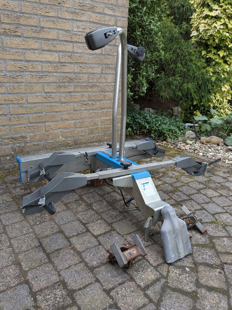 Twinny load fietsendrager met 2 beugels voor trekhaak, Auto diversen, Fietsendragers, Ophalen, 2 fietsen, Gebruikt, Trekhaakdrager