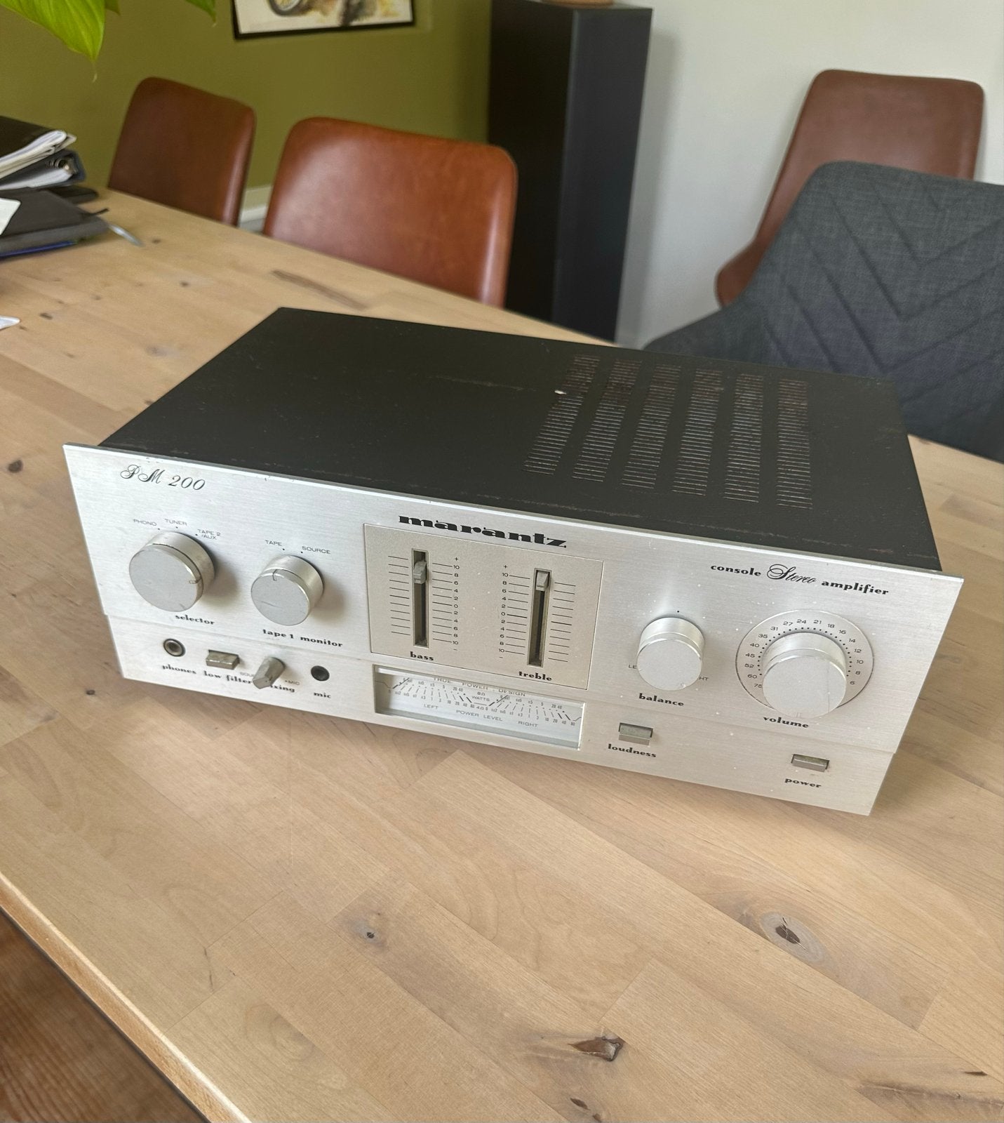 Marantz PM-200 Vintage Stereo Versterker (Zilver), Audio, Tv en Foto, Marantz, Gebruikt, Ophalen of Verzenden, Minder dan 60 watt