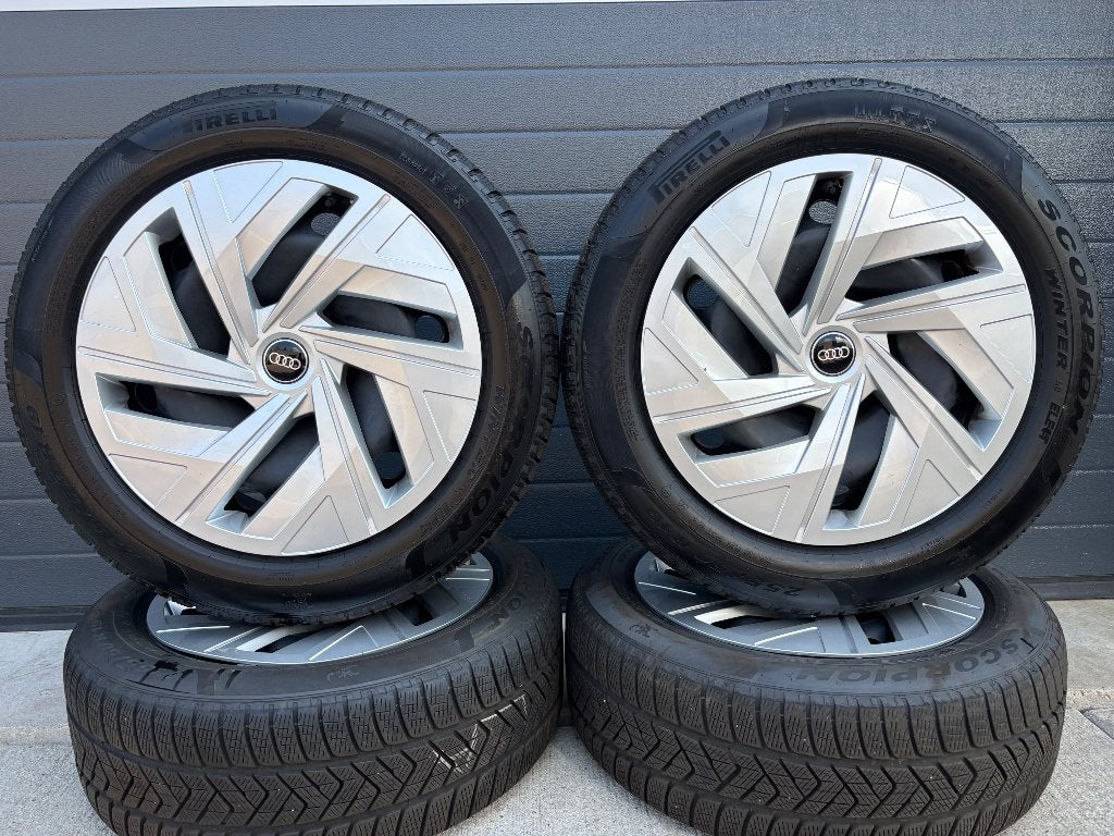 19” Audi Q4 velgen + winterbanden ID4 Enyaq, Overige, Gebruikt, Velg(en), Overige