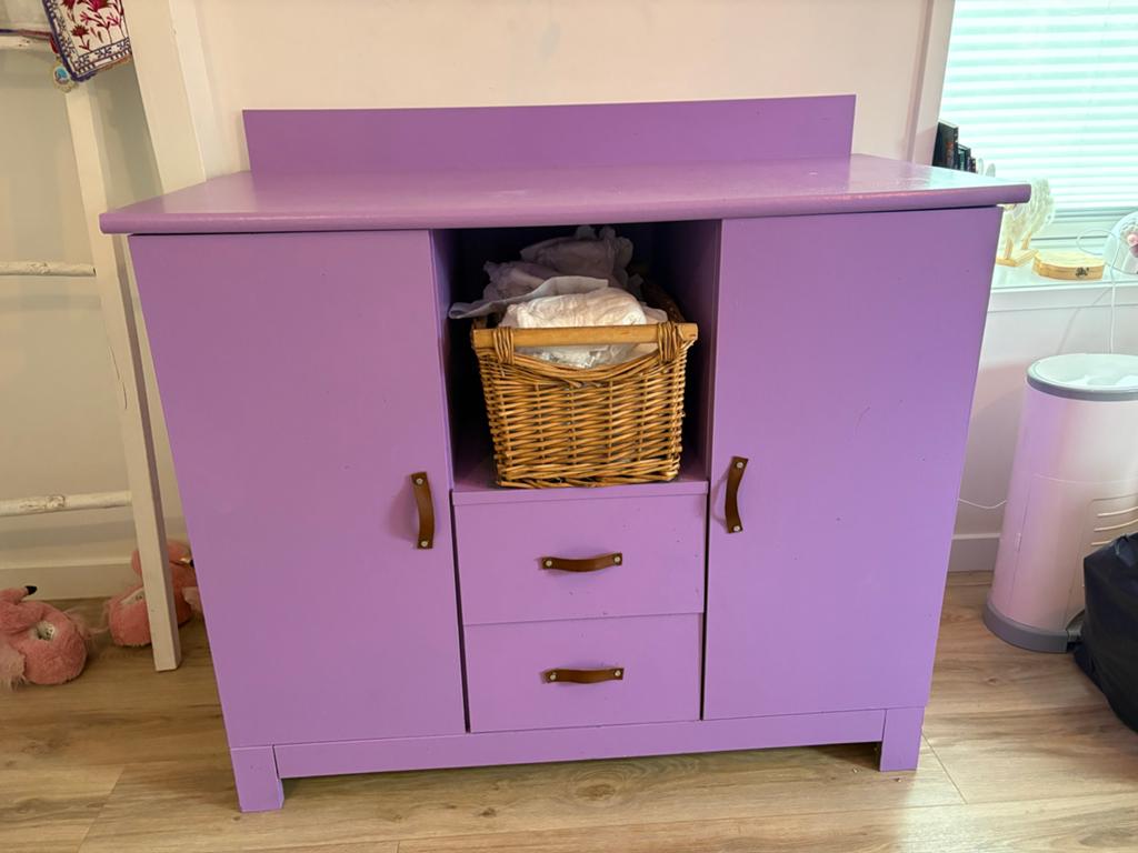 Complete babykamer set: kledingkast, commode en ledikant, Kinderen en Baby's, Kinderkamer | Commodes en Kasten, Ophalen, Gebruikt
