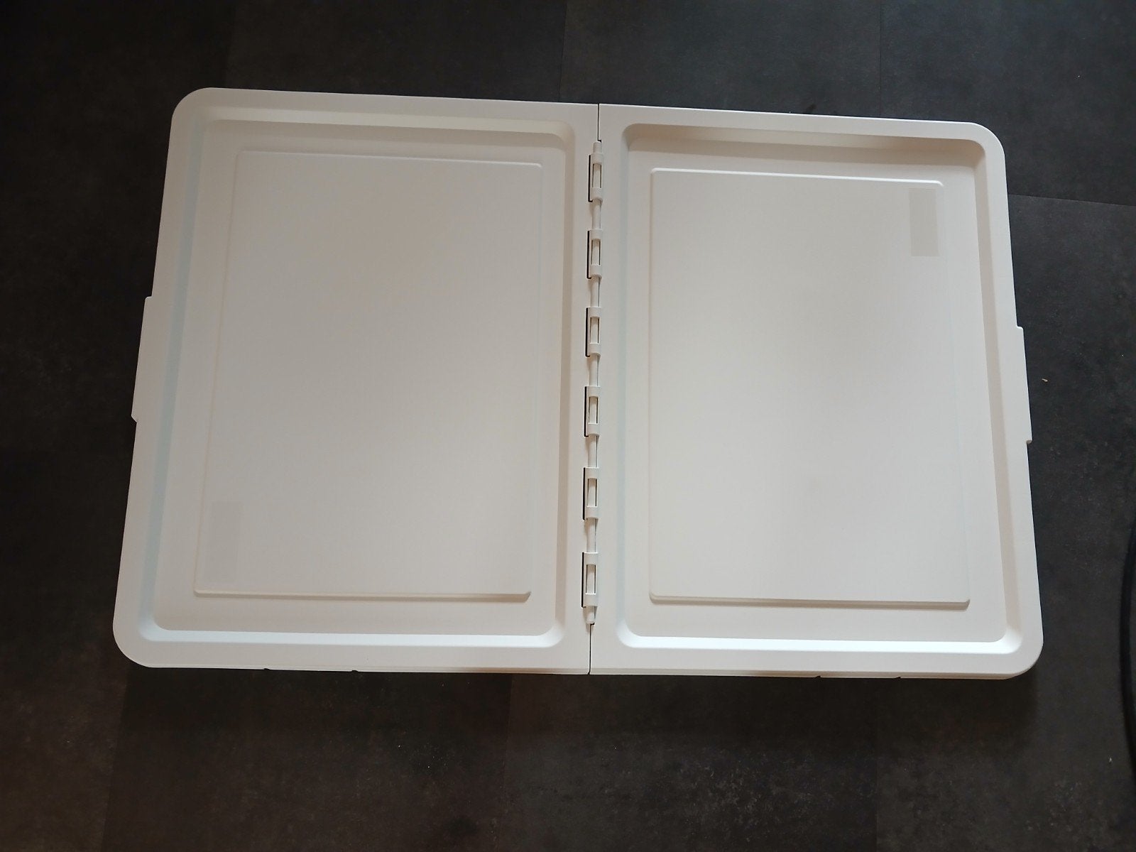 2 Deksels voor een opbergbak - Wit kunststof, Gebruikt, Minder dan 50 cm, Ophalen of Verzenden, 5 – 50
