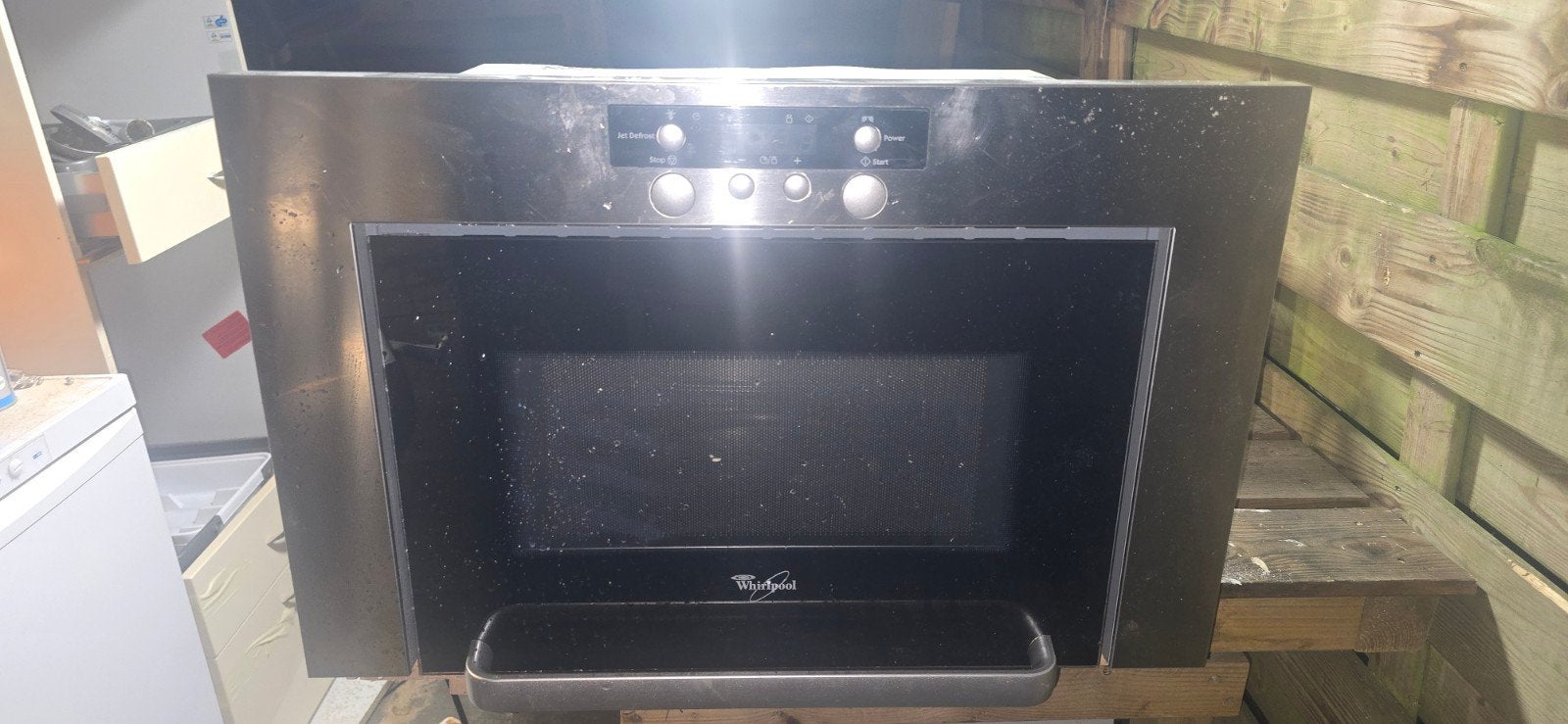 Gebruikte Whirlpool Inbouw Magnetron - AMN 460/IX, Ophalen, Gebruikt, Inbouw, Draaiplateau