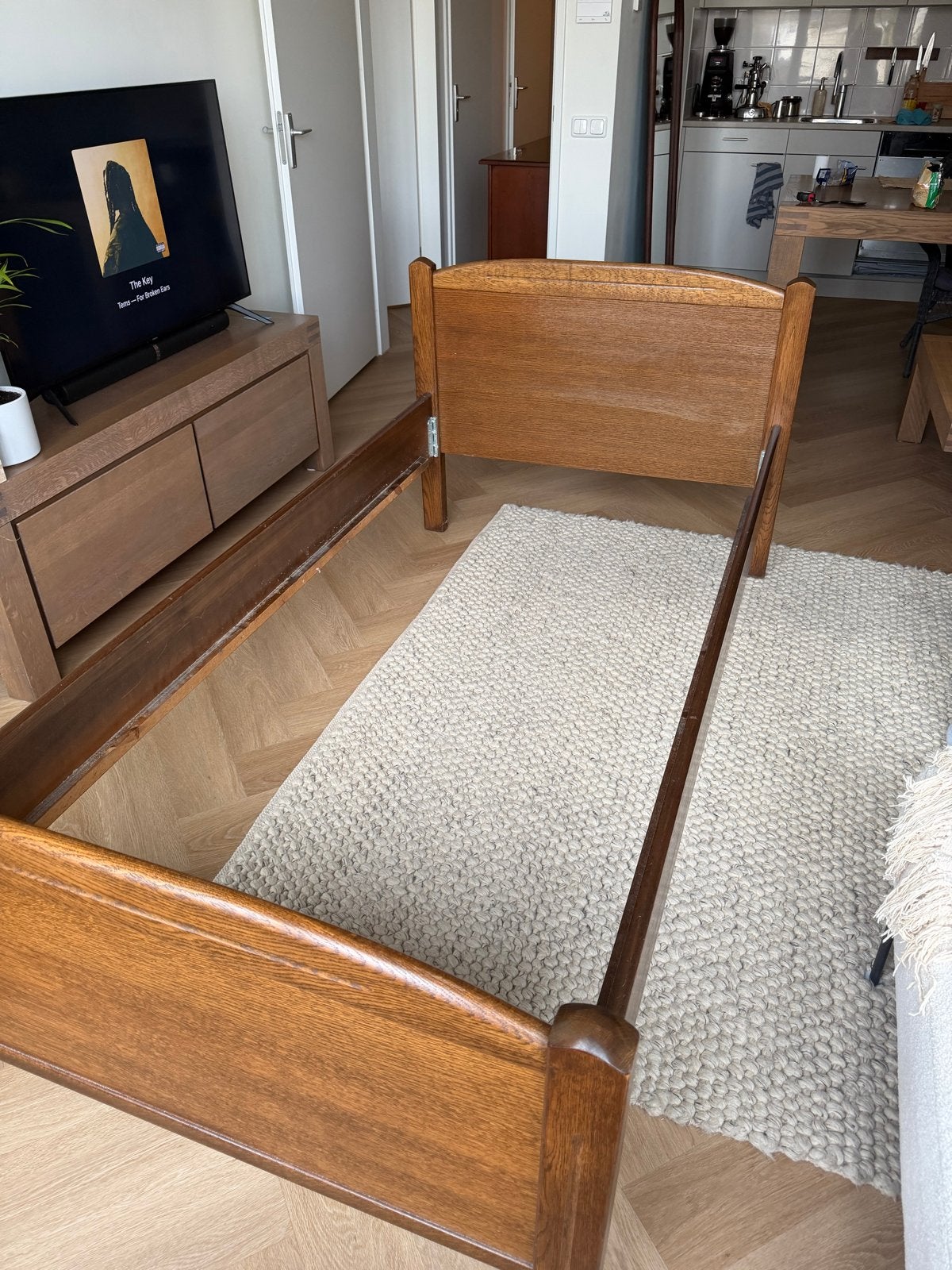 Houten bedframe (eenpersoons), Ophalen of Verzenden