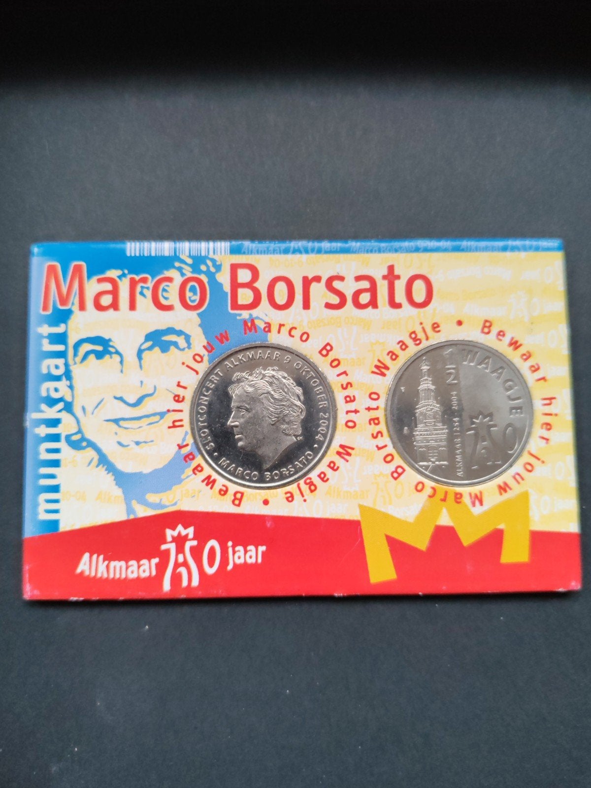 Marco Borsato Waagies Muntkaart - Alkmaar 750 jaar, Postzegels en Munten, Ophalen of Verzenden, Koningin Beatrix, Euro's, Setje