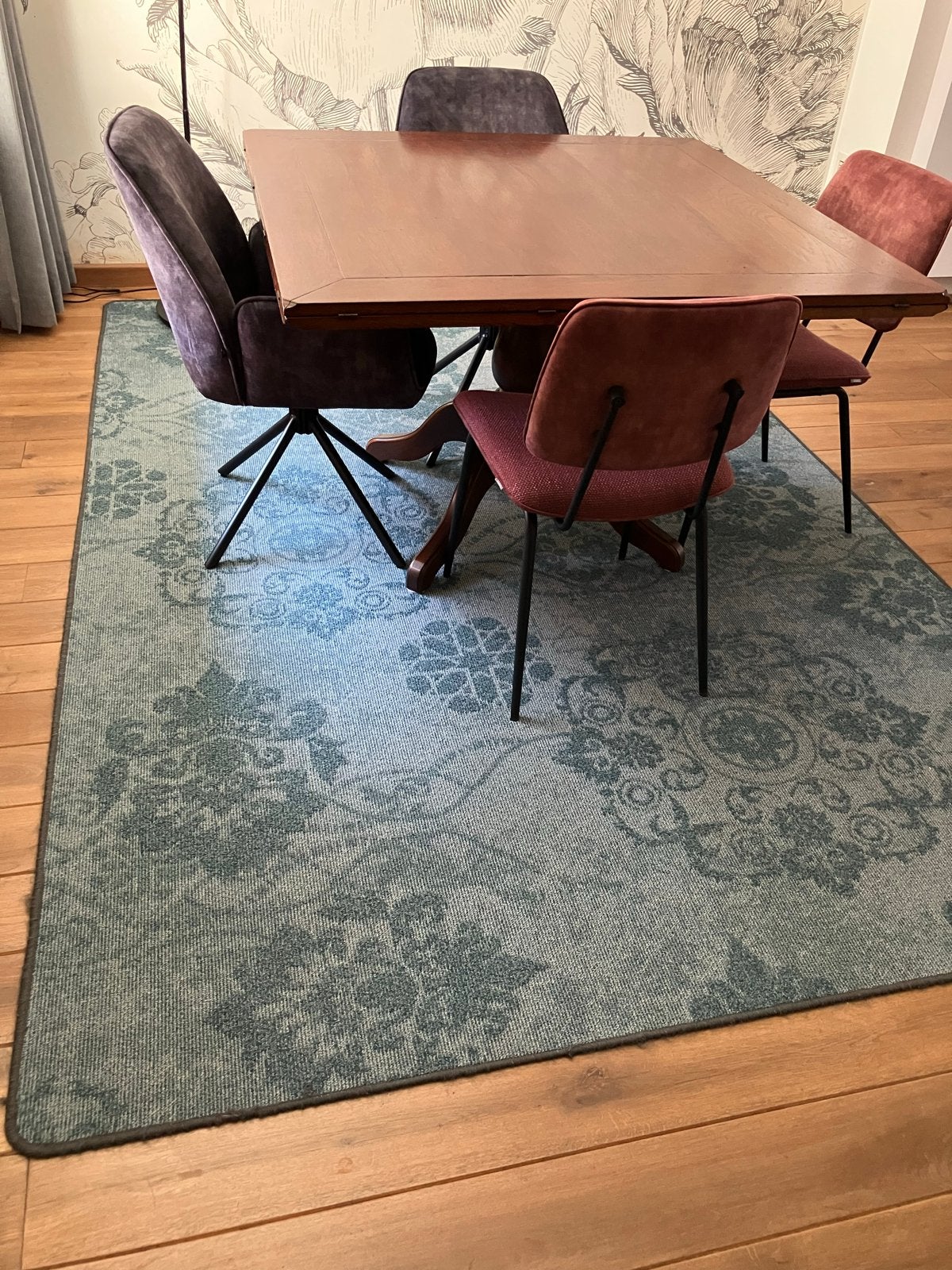 Desso Vloerkleed, zacht turquoise, 2x3m, rook/diervrij, Ophalen, Gebruikt, Blauw, 200 cm of meer