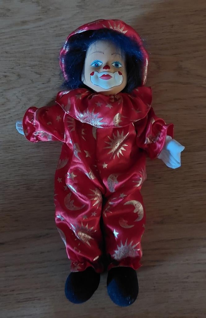 Clown Pop met porseleinen gezicht, Verzamelen, Poppen, Ophalen, Zo goed als nieuw, Pop
