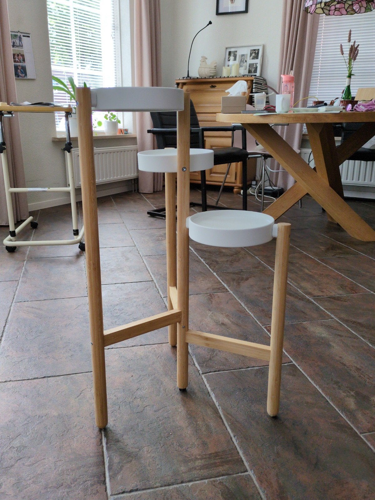 plantenstandaard voor 3 bloempotten, Ophalen