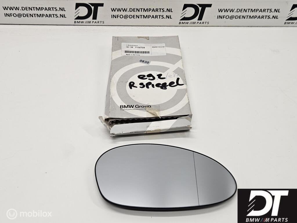 Spiegelglas rechts chrome BMW E9x E8x 51167132736, Nieuw, Ophalen of Verzenden