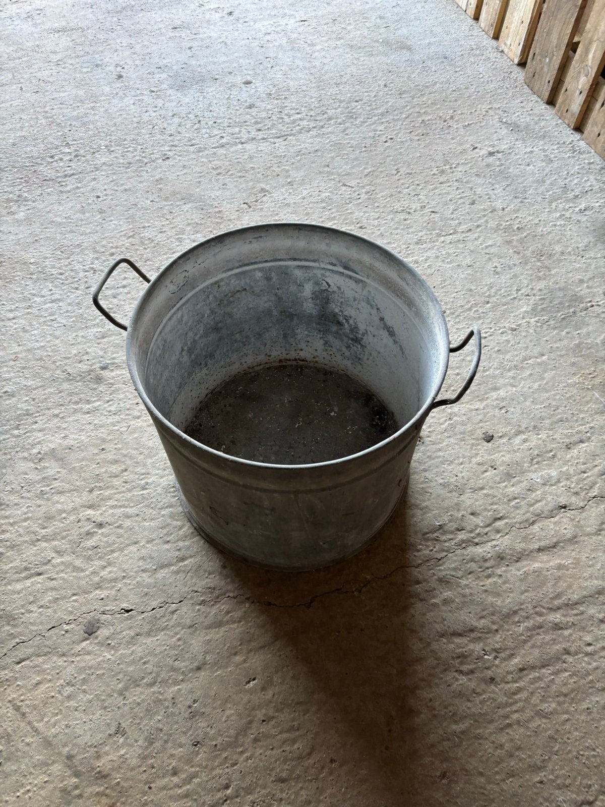Vintage Zinken Emmer met Deksel - Decoratief en Praktisch, Ophalen of Verzenden