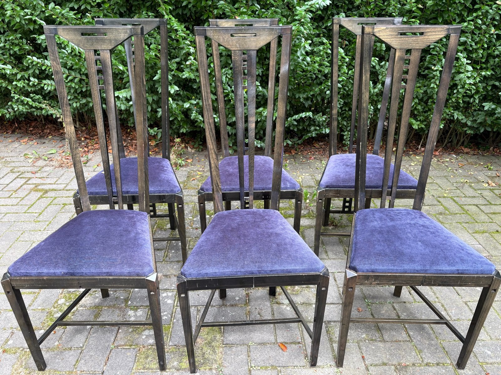 6 HIGH BACK CBY U. ASNAGO & GIORGETTI,, Ophalen of Verzenden