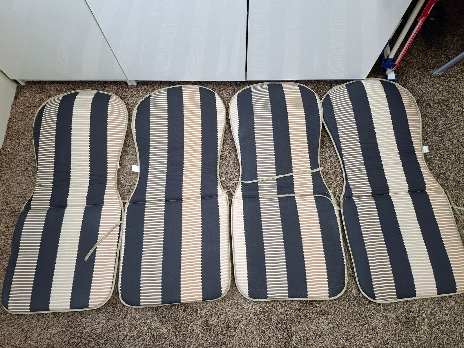 4x Tuinkussen Sun Garden Feelings gestreept, Ophalen of Verzenden, Zo goed als nieuw