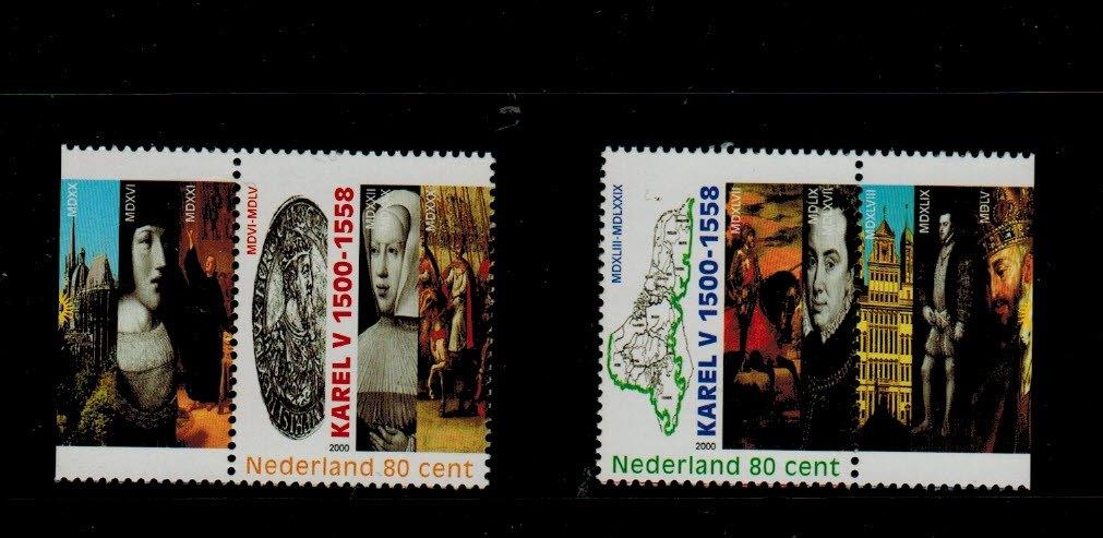 1877a-1877b Karel V 2000 Postfris, Postzegels en Munten, Verzenden, Na 1940, Postfris