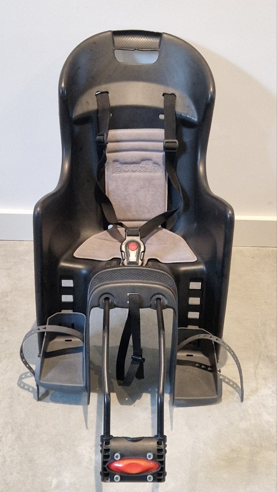 Polisport Boodie FF Fietsstoeltje - Zwart/Grijs, Fietsen en Brommers, Achterzitje, 0 t/m 18 kg, Ophalen of Verzenden, Polisport