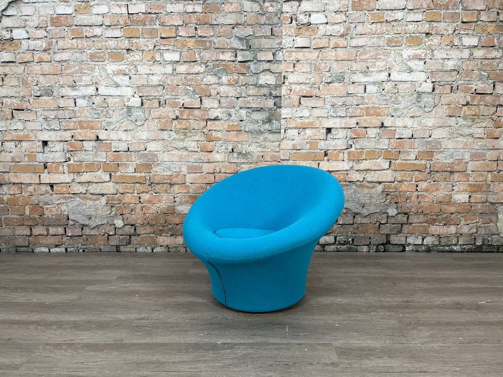 Artifort Mushroom Big – Blauw stof | Pierre Paulin, Ophalen, Design, 75 tot 100 cm, Zo goed als nieuw
