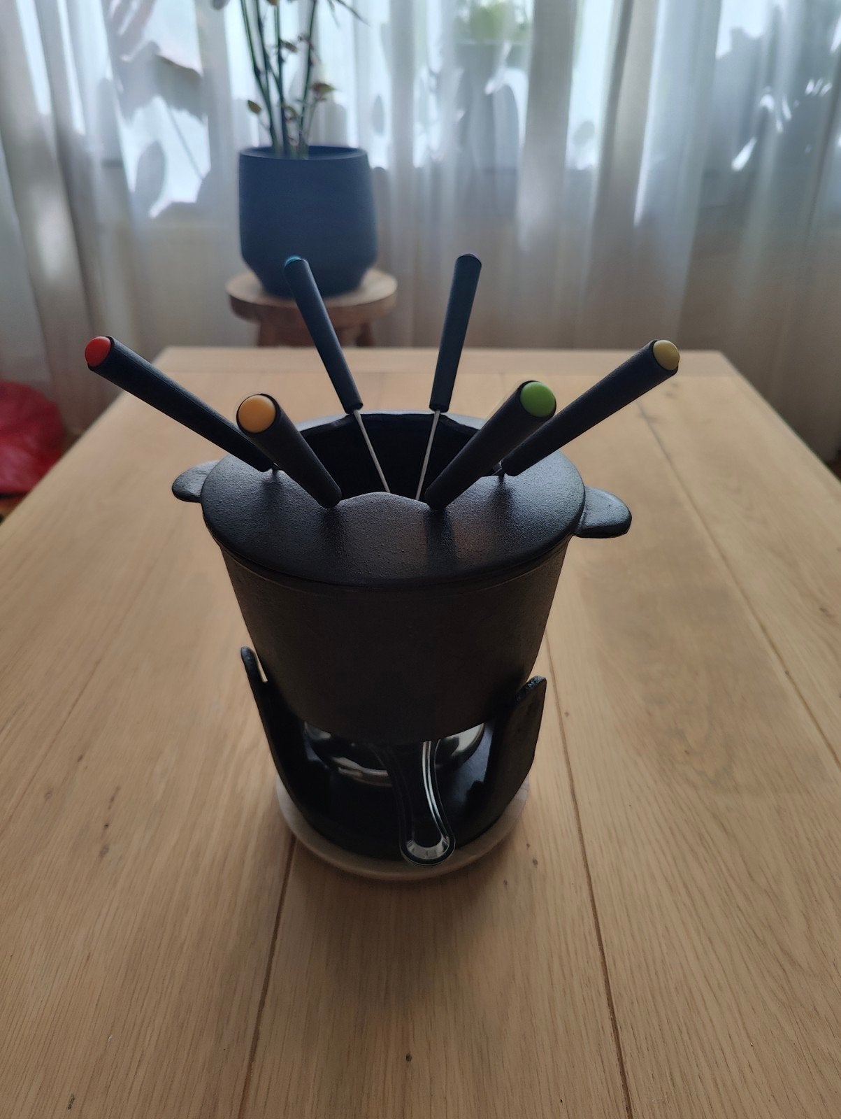 Gietijzeren Fondueset Gusta (10-delig) voor 6 personen, Witgoed en Apparatuur, Fonduesets, Ophalen of Verzenden, Zo goed als nieuw