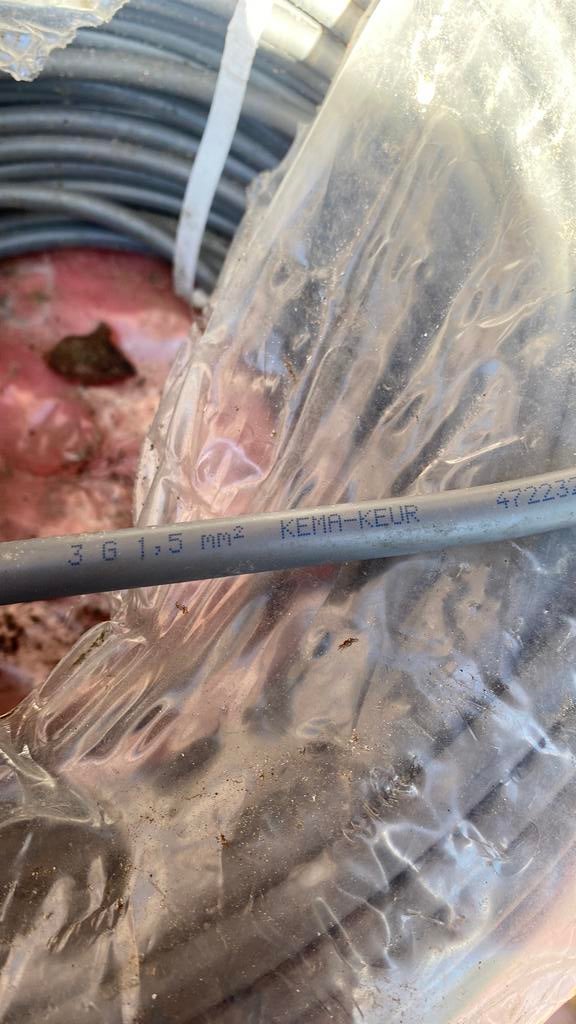 3G 1,5 mm2 kabel, Overige materialen, 6 meter of meer, Overige typen, Zo goed als nieuw