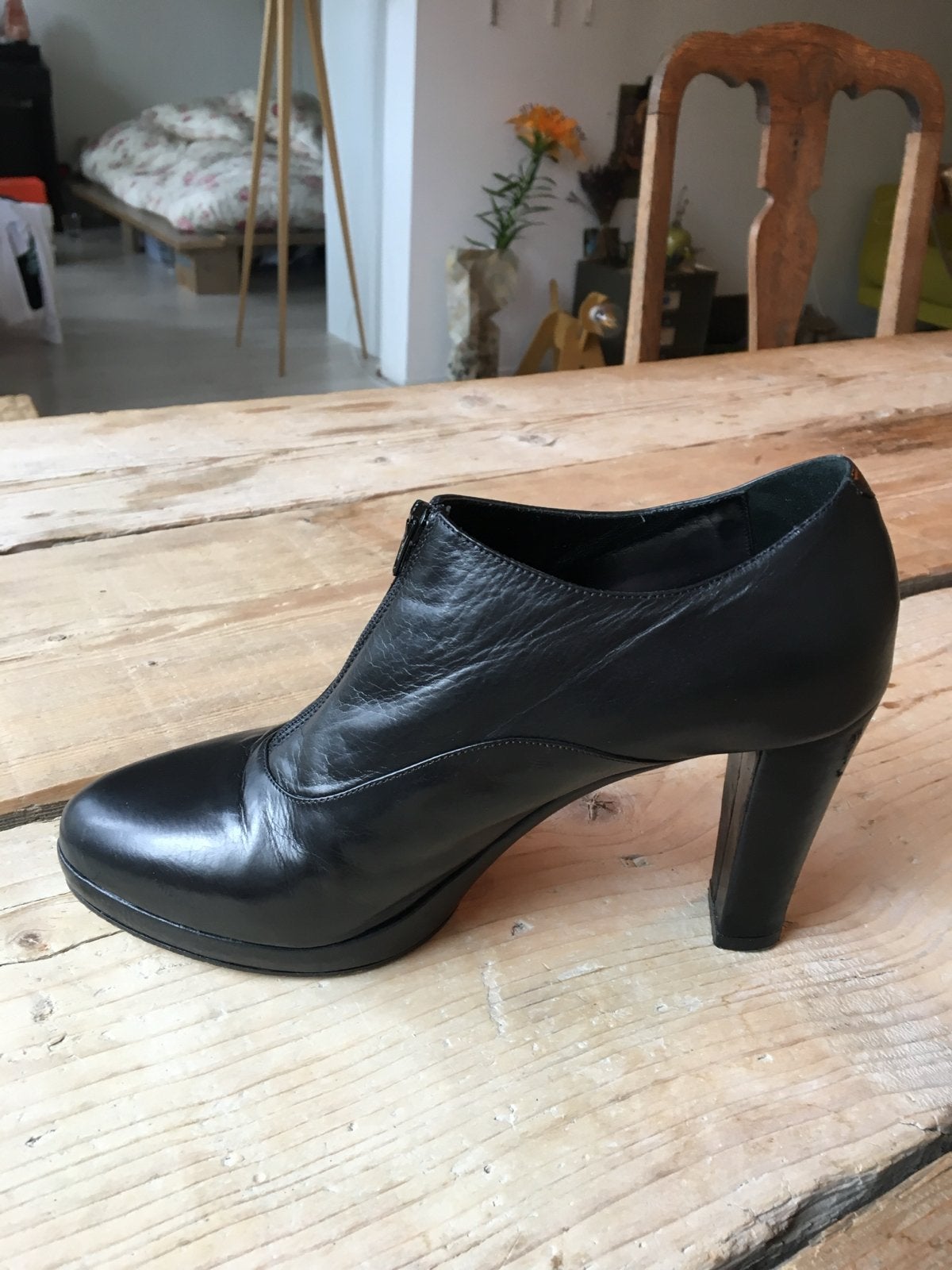 Panara pumps zwart leer - Maat 37- zo goed als nieuw, Pumps, Zwart, Ophalen of Verzenden, Zo goed als nieuw