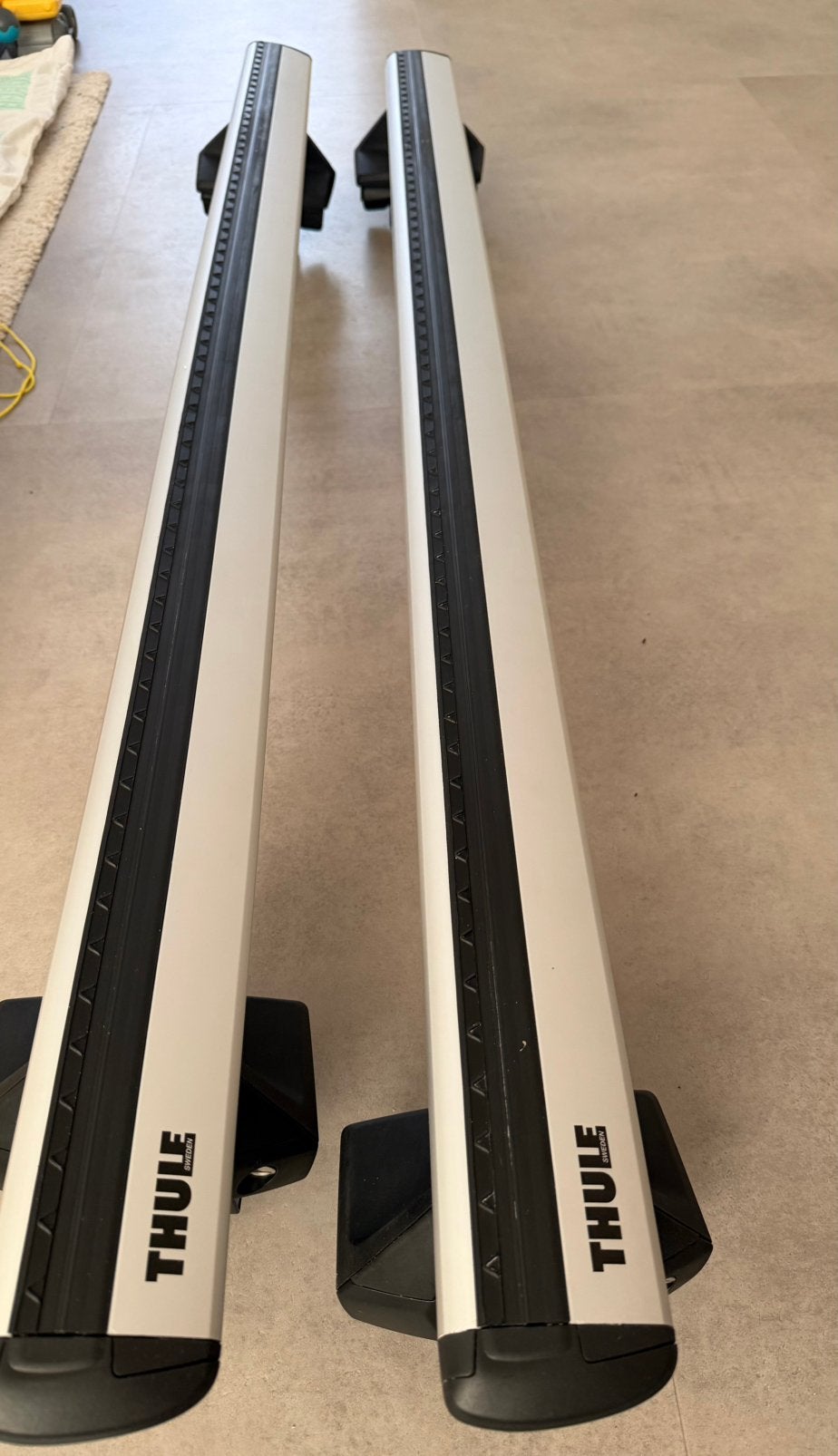Thule Wingbar 7114-135cm,7105 Clamp,Kit 5269 & Kitset hulp, Ophalen, Zo goed als nieuw