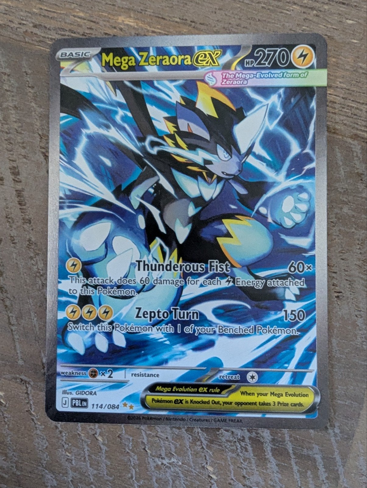 Pokemon kaart, Mega Zeraora eX, Ophalen