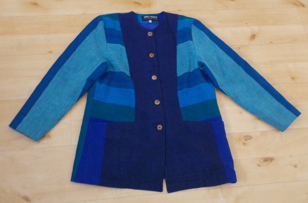 Aparte 100% katoenen jas van Skorpi! L/XL, Maat 42/44 (L), Zo goed als nieuw, Jasje, Verzenden