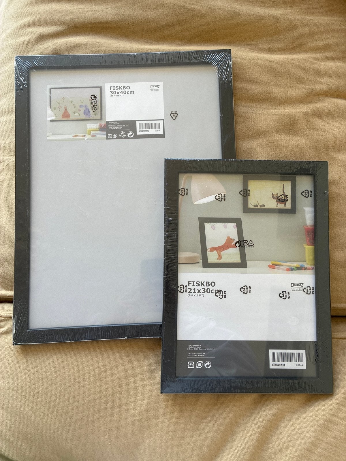 IKEA FISKBO fotolijsten - 2 stuks, zwart, Kunststof, Nieuw, Ophalen of Verzenden, Fotolijst