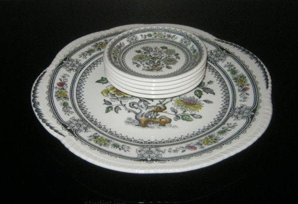 Dorset Wood & Sons Burslem England schaal bordjes kop + scho, Ophalen of Verzenden