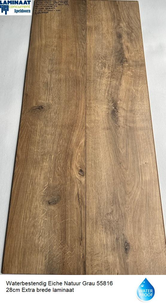 Waterbestendig Laminaat Eiche Natuur 55816 28cm brede, Bruin, 75 m² of meer, Nieuw, Ophalen of Verzenden